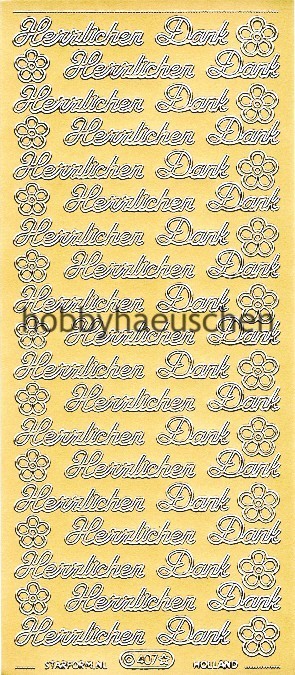 Starform Schrift-Sticker HERZLICHEN DANK