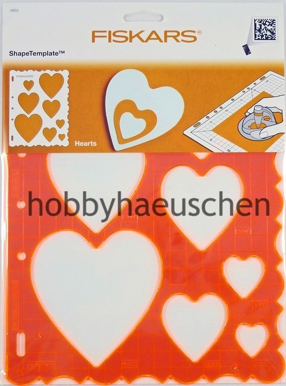 FISKARS® ShapeTemplate Formen-Schablone HERZEN (HEARTS)