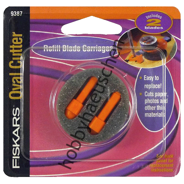 FISKARS® Oval Cutter Refill Blade Carriages Ovalschneider-Ersatzklingen, 2-Stück-Packung