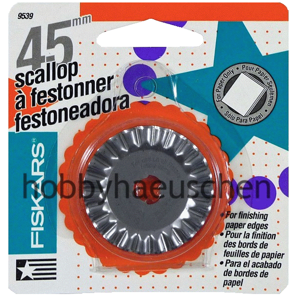 FISKARS® Rotary Blade 45 mm Klinge MUSCHELSCHNITT (SCALLOP BLADE), 1 Stück