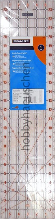 FISKARS® Acrylic Ruler Acryl-Lineal 6 Zoll x 24 Zoll (15,2 cm x 61,0 cm)