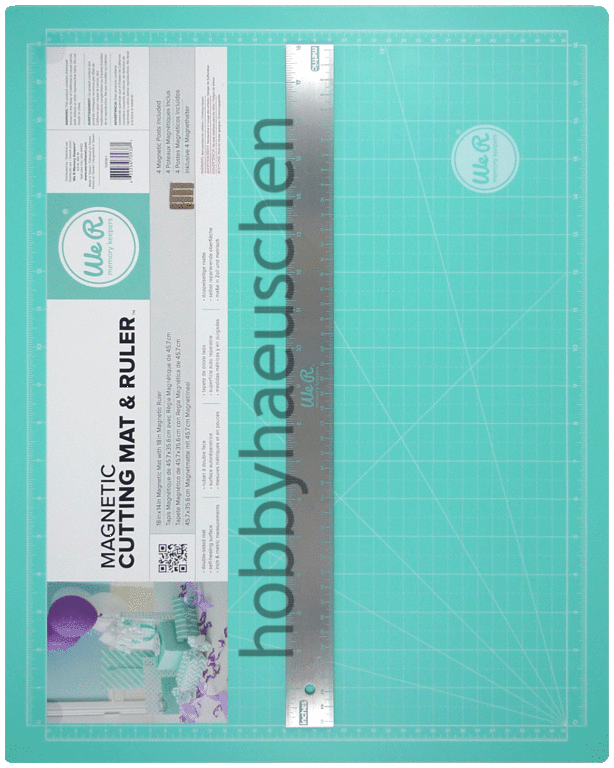 We R Memory Keepers Magnetic Cutting Mat & Ruler - Magnetische Schneidematte mit Lineal 35 x 45 cm