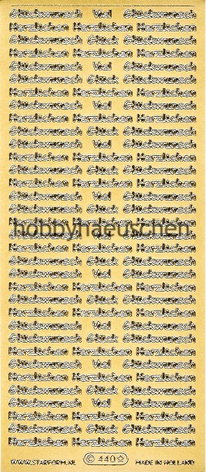 Starform Schrift-Sticker Mini-Text HERZLICHEN GLÜCKWUNSCH