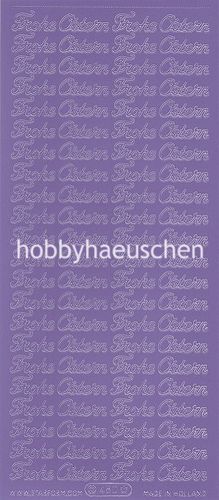Starform Schrift-Sticker FROHE OSTERN violett