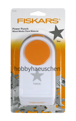 FISKARS® Power Punch Mixed Media-Thick Material Stanzer für dicke Materialien 1,5 Zoll STERN (STAR)