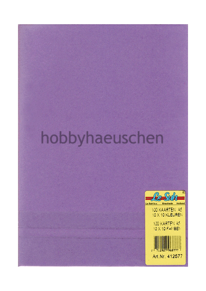 Le Suh Grußkartenkarton DIN A5, 100 Bögen, VERSCHIEDENE FARBEN, sortiert