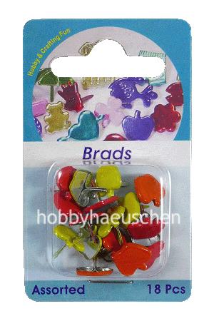 Hobby & Crafting Fun Scrapbooking Brads Papierklemmen ÄPFEL, 18 Stück