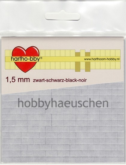 hartho-bby® 3D Foam Pads Klebepads Klebekissen SCHWARZ 1,5 mm, 400 Stück