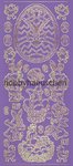 Starform Sticker OSTERN (2) violett mit Gold-Kontur