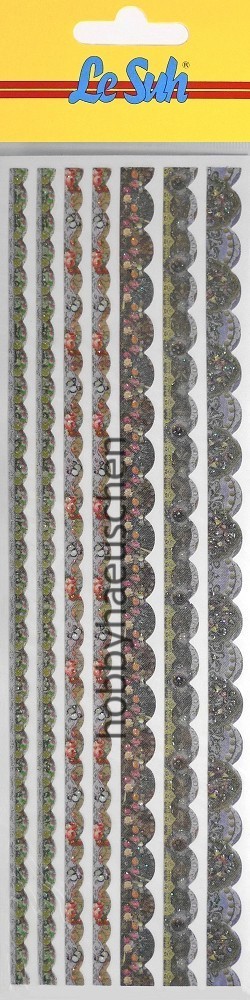 Le Suh Glitter Ribbon Stickers Textilband Glitzer-Sticker MUSCHELRAND