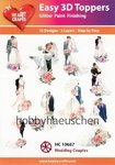HEARTY CRAFTS Easy 3D Toppers 3D Step-by-Step Stanzteile WEDDING COUPLES