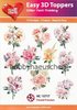 HEARTY CRAFTS Easy 3D Toppers 3D Step-by-Step Stanzteile PASTEL FLOWERS