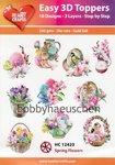 HEARTY CRAFTS Easy 3D Toppers 3D Step-by-Step Stanzteile SPRING FLOWERS (3)