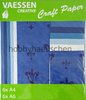 Vaessen Creative Craft Paper Naturpapier-Set BLAU, 12 Bogen