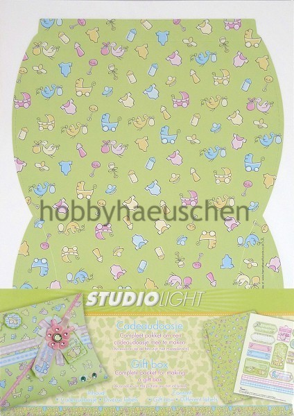 StudioLight GIFT BOX Geschenkschachtel-Stanzbogen BABY