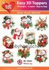 HEARTY CRAFTS Easy 3D Toppers 3D Step-by-Step Stanzteile WINTER JOY