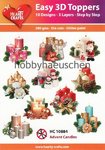 HEARTY CRAFTS Easy 3D Toppers 3D Step-by-Step Stanzteile ADVENT CANDLES
