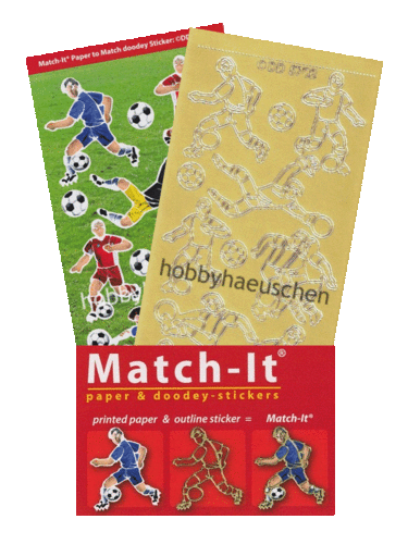 Doodey Match-It® Set: Motivpapier & Stickerbogen FUßBALL