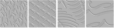 5659-texture-plates-praegeplatten-tranquility-gras-schuppen-federn-meereswellen